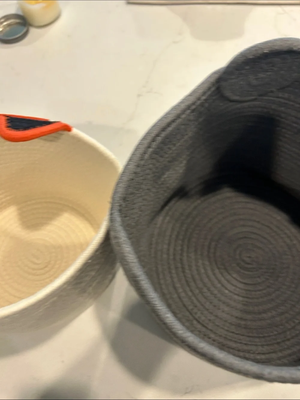 Source Unknown White & Orange Fox and Gray Bear Rope Storage Baskets